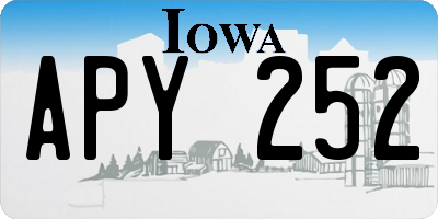 IA license plate APY252