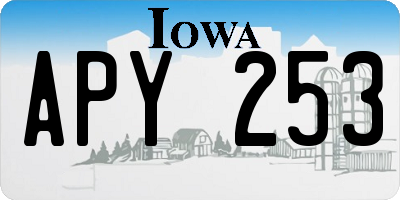 IA license plate APY253