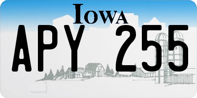 IA license plate APY255