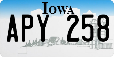 IA license plate APY258