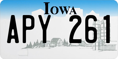 IA license plate APY261