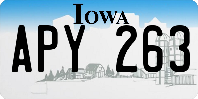 IA license plate APY263