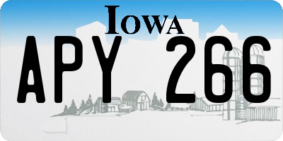 IA license plate APY266