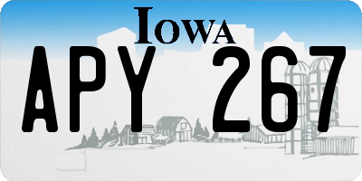 IA license plate APY267