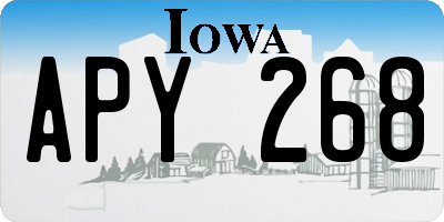 IA license plate APY268