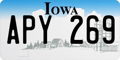 IA license plate APY269
