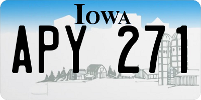 IA license plate APY271