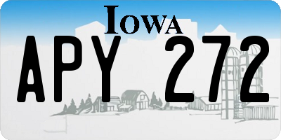 IA license plate APY272