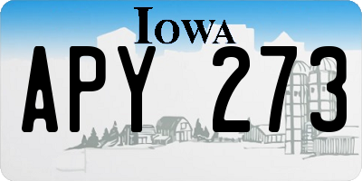 IA license plate APY273