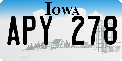 IA license plate APY278