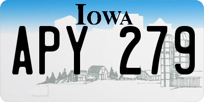 IA license plate APY279