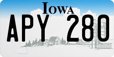IA license plate APY280