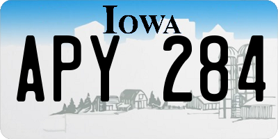IA license plate APY284
