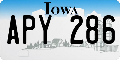 IA license plate APY286