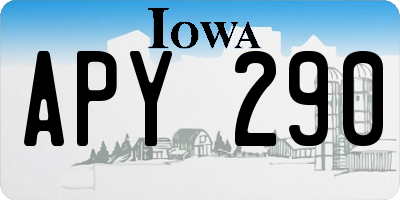 IA license plate APY290