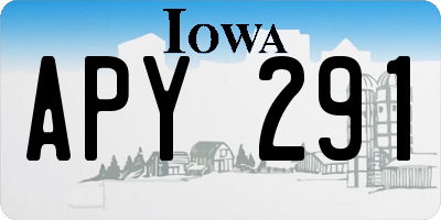 IA license plate APY291