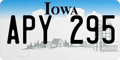 IA license plate APY295