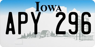 IA license plate APY296