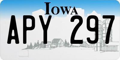IA license plate APY297