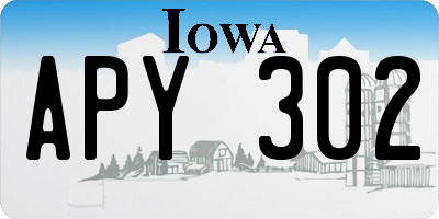 IA license plate APY302