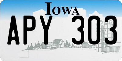 IA license plate APY303