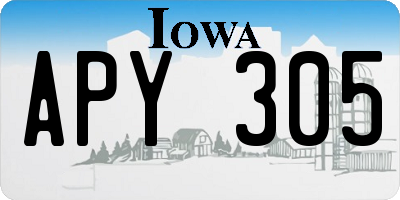 IA license plate APY305