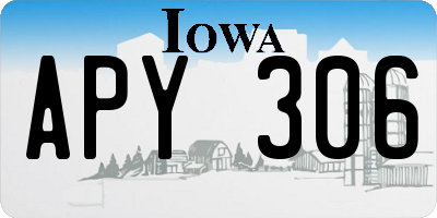 IA license plate APY306