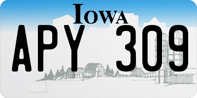 IA license plate APY309