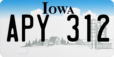 IA license plate APY312