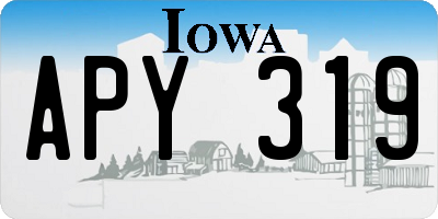 IA license plate APY319