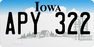 IA license plate APY322