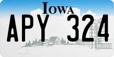 IA license plate APY324