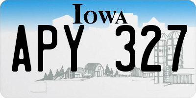 IA license plate APY327