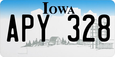 IA license plate APY328