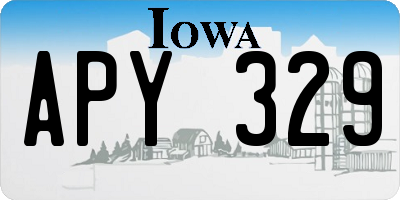 IA license plate APY329