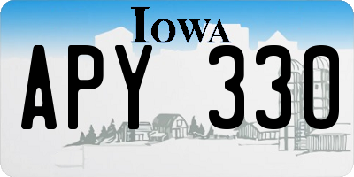 IA license plate APY330
