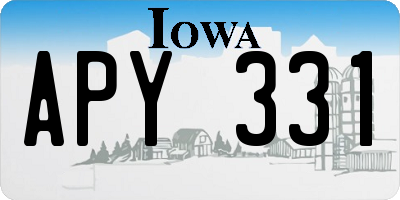 IA license plate APY331