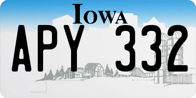 IA license plate APY332