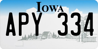 IA license plate APY334