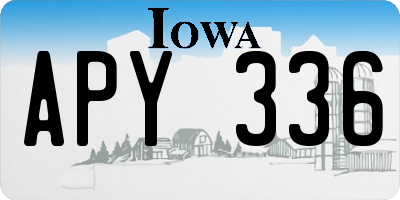 IA license plate APY336