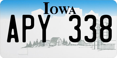 IA license plate APY338