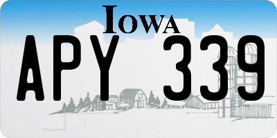 IA license plate APY339
