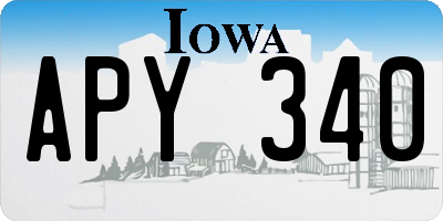 IA license plate APY340