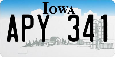 IA license plate APY341