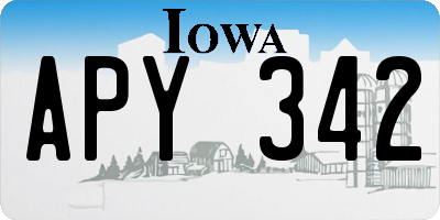 IA license plate APY342