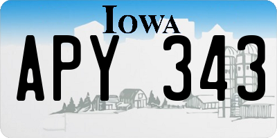 IA license plate APY343