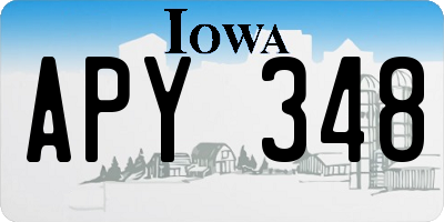 IA license plate APY348