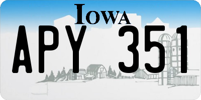 IA license plate APY351