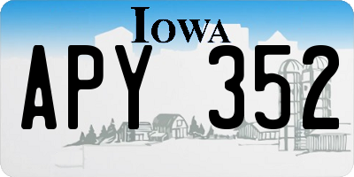 IA license plate APY352