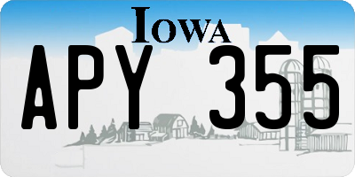 IA license plate APY355